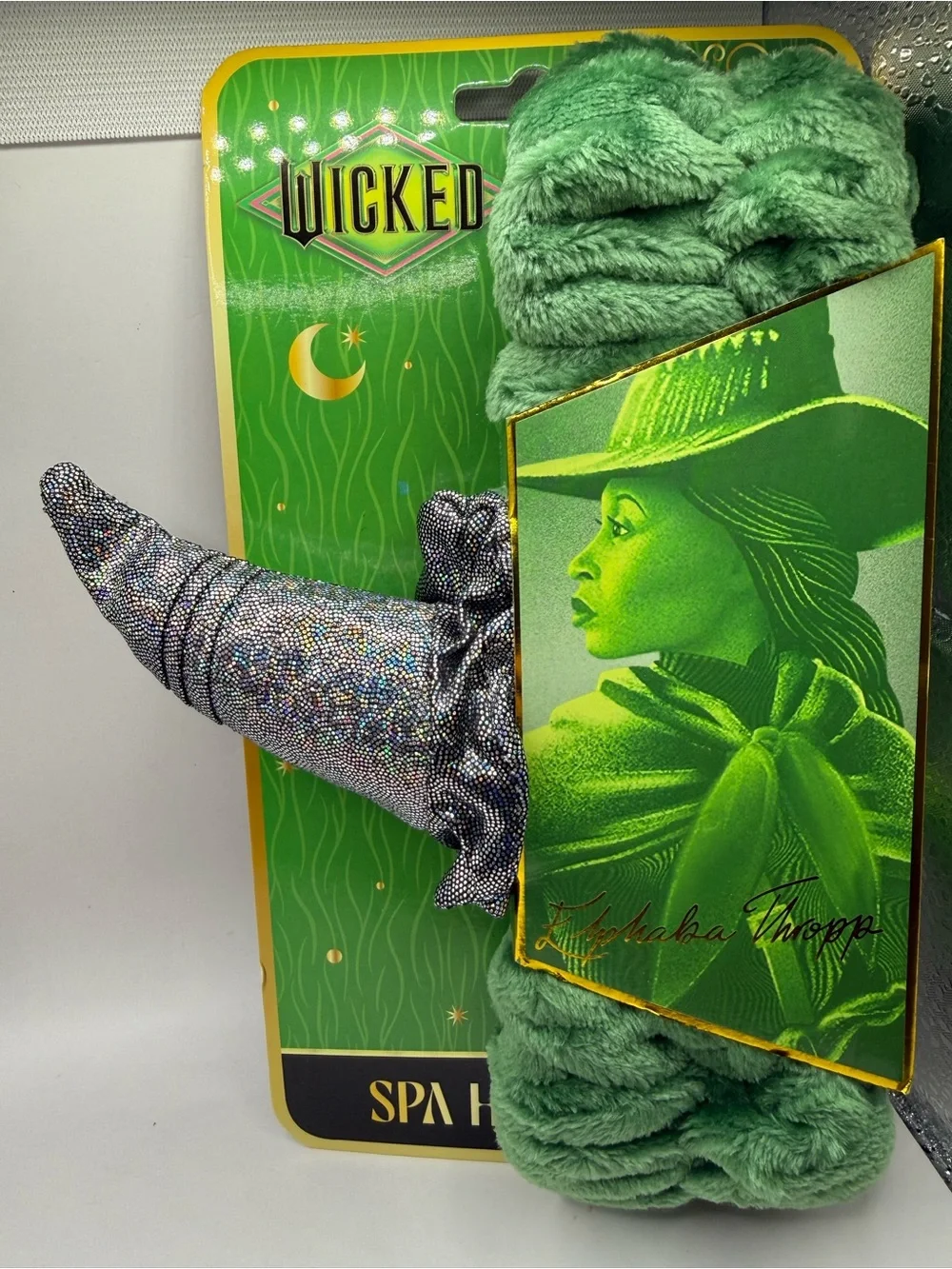 Wicked Elphaba Spa Headband Set Soft Cozy Make-up After the Shower Brand New